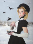 <b>They Flew Away on Stained Wings</b>, 2011<br>Oil on panel, 24x18 inches<br><i>sold</i>