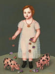 <b>The Dreamer</b>, 2011<br>Acrylic and watercolor on panel, 40x30 inches<br><i>sold</i>