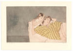 <b>Child and Mother</b>, 2010<br>drypoint and aquatint on copper over woodcut, 23x29 inches framed<br><i>sold</i>