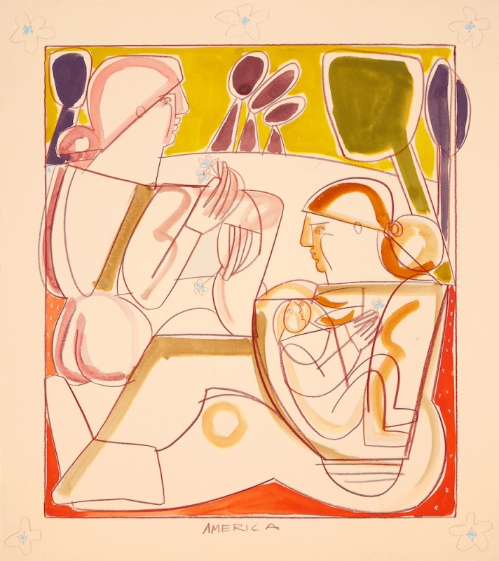 Women and Mothers on Tan Paper