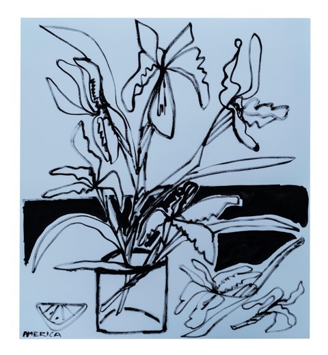 Tall Iris in Vase
