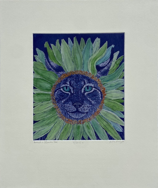 Bobcat in Flower Hat (green), 4/20 E.V.