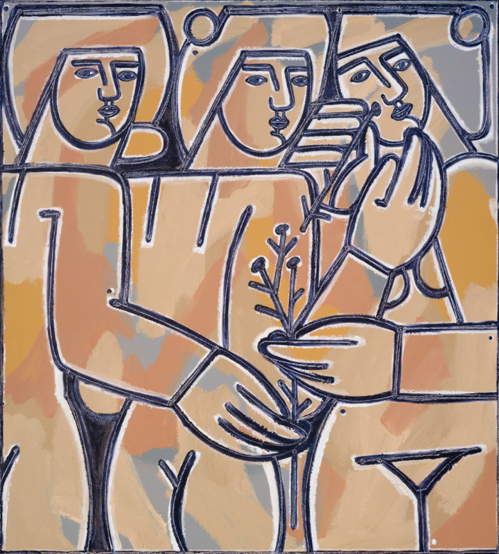Three Women and Sprigs of Chamomile