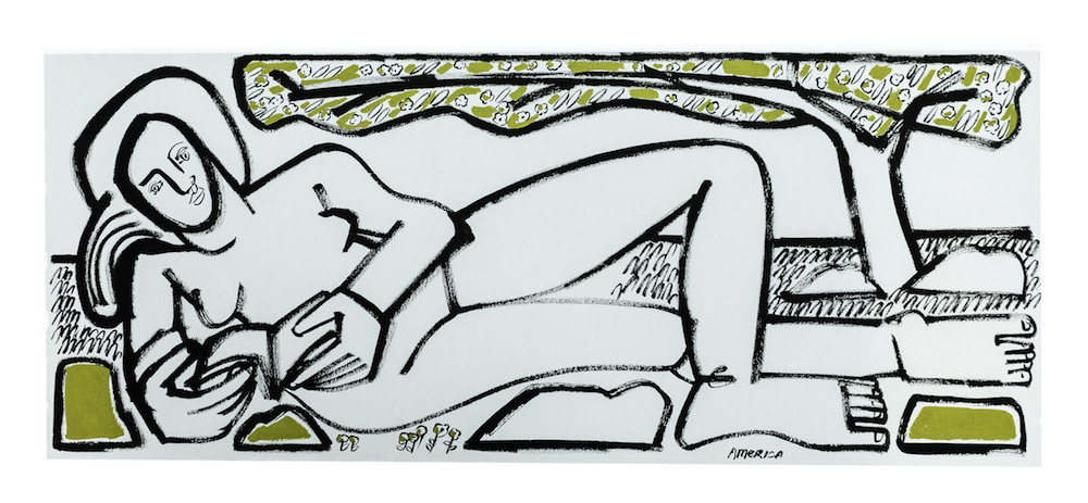 Woman, Field and Book