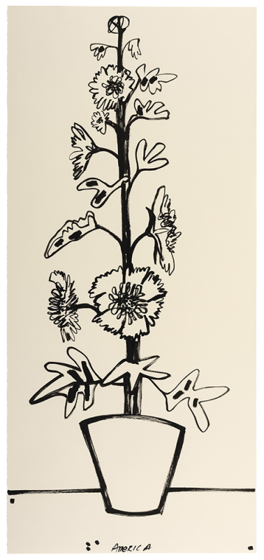 Tall Flower Plant in Pot