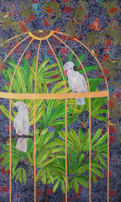 Cedar Waxwings and the Aviary