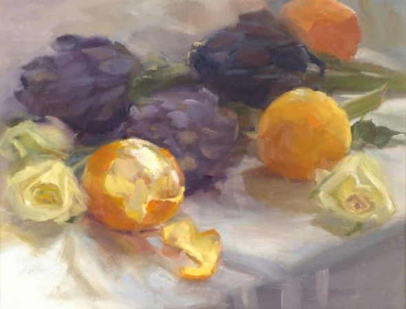 Oranges and Purple Artichokes
