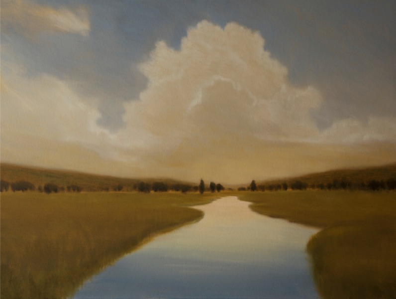 Field with Stream