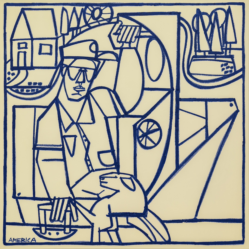 Lobster Man with Dog