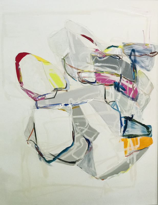 Folded Sculpture, Pink and Yellow