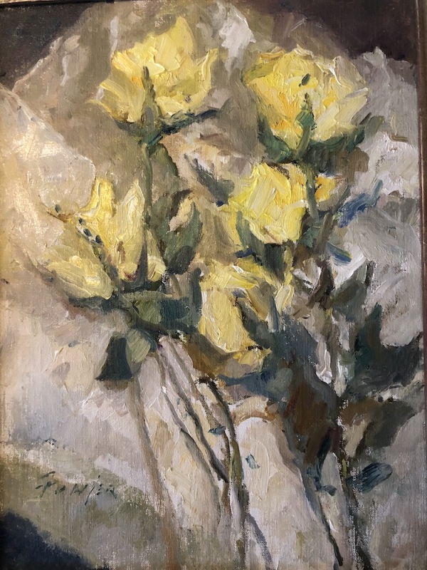 Yellow Roses in my Kitchen Window