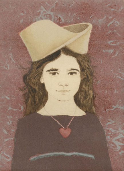 Julia Wearing a Möbius Strip as a Hat