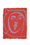 Woman in Red and Blue