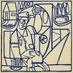 Lobster Man with Dog