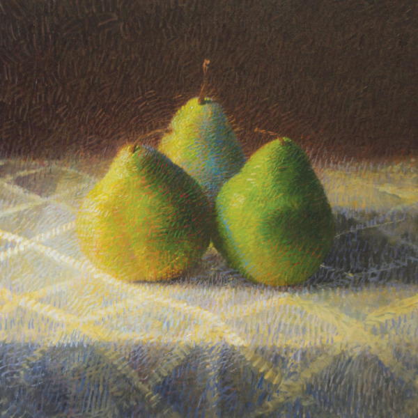 Pears with Old Tablecloth