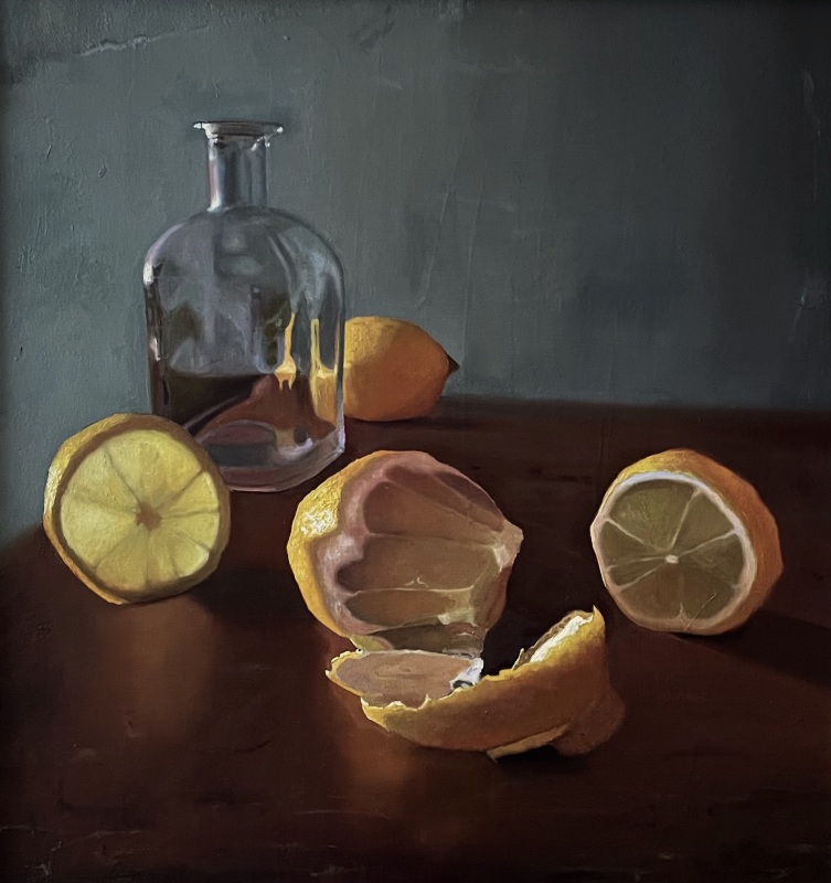 Lemon Still Life with Jar