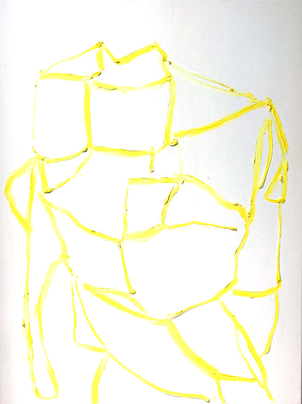 Folded Sculpture with Yellow